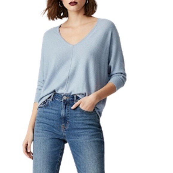 Part Two Copenhagen blue linen blend dolman sleeve lightweight sweater M - Picture 1 of 14